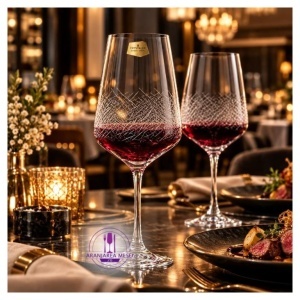 SANDRA FROZEN - Pahare vin sticla cristalina Bohemia 450 ml (set 6 bucati) (40728-450-CH019)