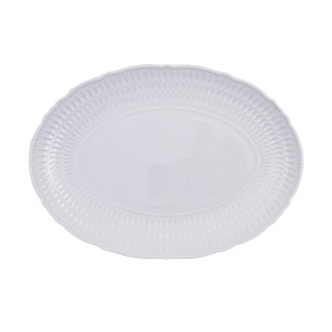 SOFIA WHITE - Platou portelan oval 36 cm