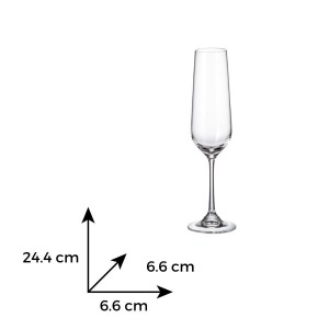 STRIX - Pahare sampanie sticla cristalina Bohemia 200 ml (set 6 bucati) (1SF73-00000-200)