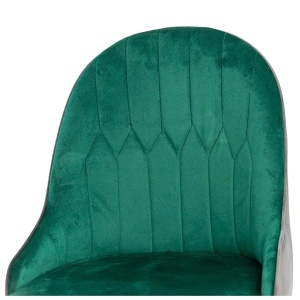 TREVISO Scaun dining catifea verde/gri – picioare metalice negre/aurii - Img 6
