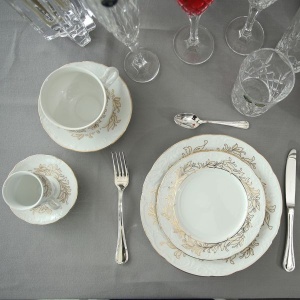 TULIP decor AUR Serviciu masa portelan Bohemia 6 persoane ( 20 piese ) - Img 2