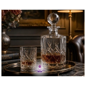 YORK - Pahare whisky si decanter Cristal Bohemia (set 7 piese) (99999-11035-862)