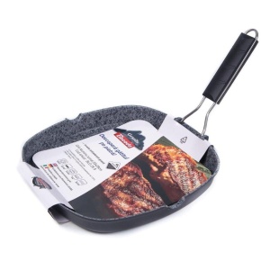 BACODA Tigaie grill aluminiu turnat inductie 28*28*4 cm - Img 2