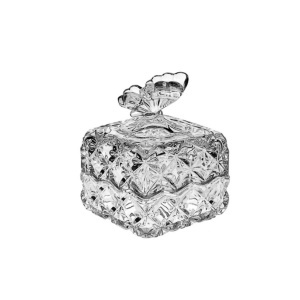 Bomboniera cristal Bohemia decor "Fluture" 10 cm - Img 3