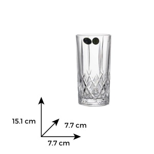 BRIXTON Set 6 pahare cristal Bohemia apa 350 ml - Img 4