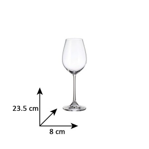 COLUMBA Set 6 pahare sticla cristalina vin alb 400 ml - Img 5