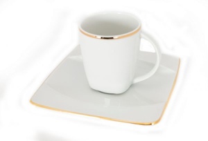 EYE model linie decor AUR Serviciu cafea portelan Bohemia 6 persoane 90 ml - Img 2