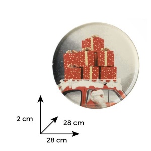 Farfurie ceramica decor "Cadouri" 28 cm - Img 3