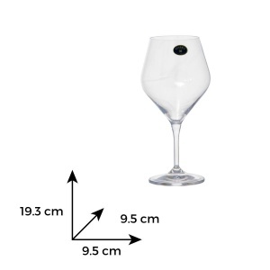 GAVIA - Pahare vin rosu sticla cristalina Bohemia 400 ml (set 6 pahare) (91L-1SI97-400)
