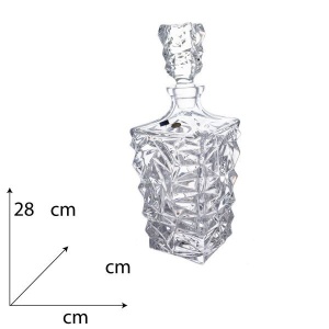 GLACIER Decantor cristal Bohemia whisky 900 ml - Img 3