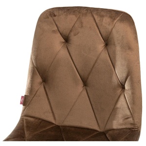 GOTEBORG Scaun dining catifea maro – picioare metalice aspect lemn - Img 6