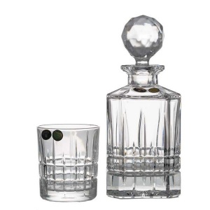 LONDON Set 6 pahare si decantor cristal whisky - Img 1