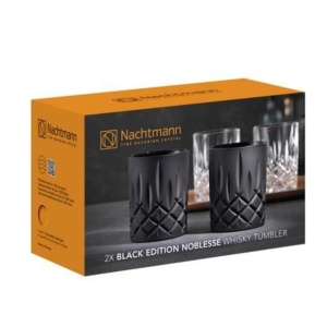 NOBLESSE BLACK Set 2 pahare sticla cristalina Nachtmann whisky 295 ml - Img 5