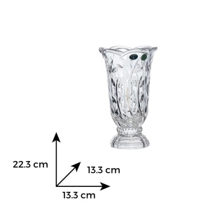 OASIS Vaza cristal Bohemia evazata 22 cm - Img 2