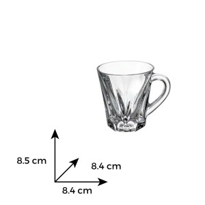 ORIGAMI Set 6 cani sticla cristalina Bohemia 120 ml - Img 4