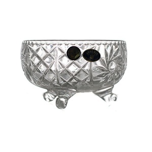 PINWHEEL Bol cristal Bohemia cu 3 picioruse 12.5 cm - Img 2