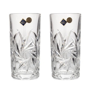 PINWHEEL Set 6 pahare cristal Bohemia apa/suc 370 ml - Img 2