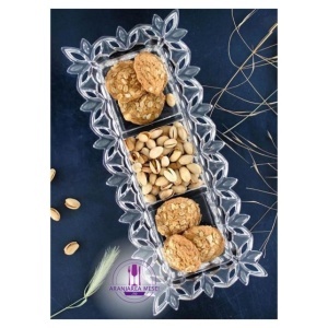 Platou rectangular compartimentat Cristal Bohemia 36.5 cm (90202-27910-365) 