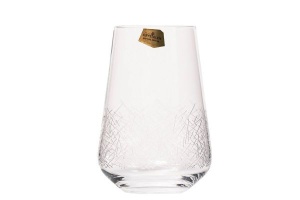SANDRA FROZEN Set 6 pahare sticla cristalina Bohemia apa 380 ml - Img 9