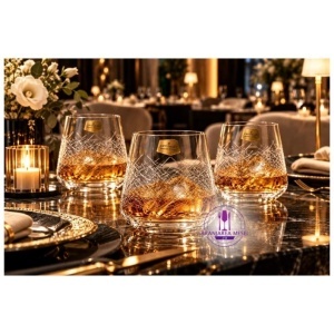 SANDRA FROZEN - Pahare whisky sticla cristalina Bohemia 290 ml (set 6 bucati) (23013-380-CH019) 