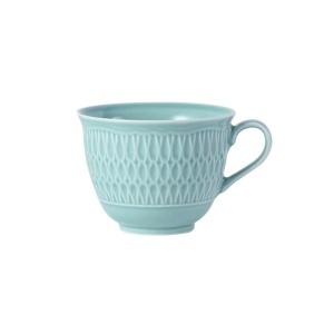 SOFIA AZURE - Serviciu de ceai - cafea portelan (6 persoane - 12 piese) (SASCF-12)
