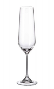STRIX Set 6 pahare sticla cristalina Bohemia sampanie flute 200 ml - Img 2