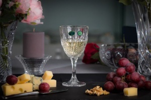 VIBES Set 6 pahare cristal Bohemia vin 250 ml - Img 2