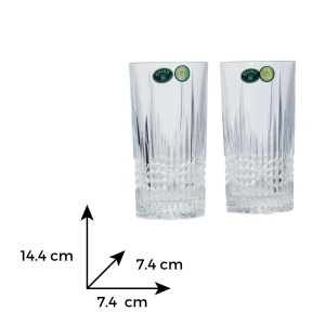 VIBES Set pahare 6 cristal Bohemia apa / suc 350 ml - Img 5