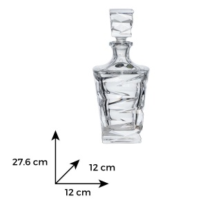 ZIG ZAG Decantor whisky cristal Bohemia 750 ml - Img 3