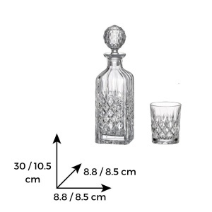 ANGELA - Pahare whisky si decanter Cristal Bohemia (set 7 piese) (99999-42000-163)
