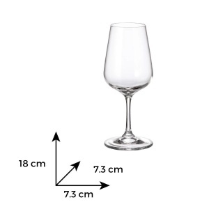 APUS Set 6 pahare sticla cristalina Bohemia vin 250 ml - Img 4