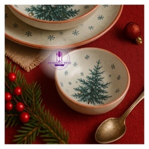 Bol ceramica decor "Brad" 10 cm