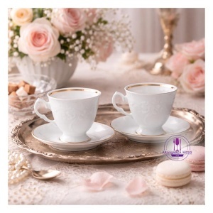CLARA Serviciu cafea portelan 6 persoane 100 ml - Img 3