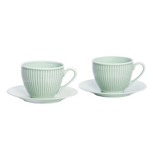 DALIA PISTACHIO - Serviciu de ceai-cafea portelan (6 persoane - 12 piese)  (DPSC-12)