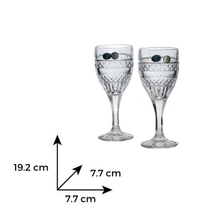 DIANA Set 6 pahare cristal Bohemia vin rosu 240 ml - Img 3