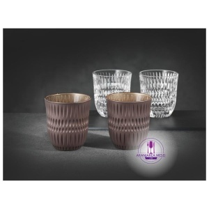 ETHNO MOCCA/GOLD Set 2 pahare sticla cristalina Nachtmann whisky 235 ml