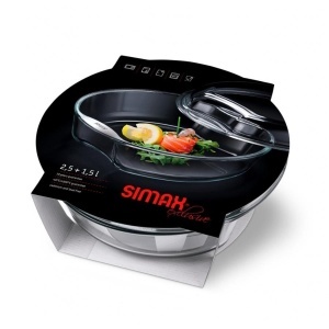 EXCLUSIVE Caserola sticla termorezistenta rotunda 2.5 l cu capac 1.5 l - Img 5