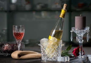 Frapiera / Vas pentru gheata cristal Bohemia 12.6 cm - Img 3