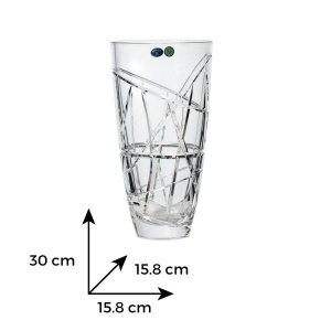 GALAXIS Vaza cristal Bohemia dreapta 30 cm - Img 2