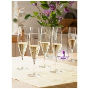 GAVIA - Pahare sampanie flute sticla cristalina Bohemia 220 ml (set 6 pahare) (91L-1SI97-220) 