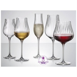 LIMOSA OPTIC Set 6 pahare sticla cristalina Bohemia vin 500 ml - Img 5