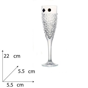NICOLETTE Set 6 pahare cristal Bohemia sampanie 180 ml - Img 3