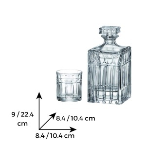 PAUL - Pahare whisky si decanter Cristal Bohemia (set 7 piese) (99999=38700-555)