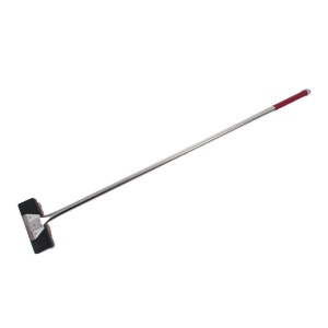 Perie metalica pentru cuptor pizza cu racleta 20*6 cm, maner inox 129 cm (BPZ 03) - Img 2