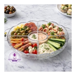Platou oval compartimentat Cristal Bohemia 40.5 cm (90101-67410-405)