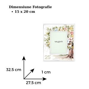 Rama Foto "Bellagio" 15x20 cm Pomul Vietii - cadou aniversare 25 Ani Casatorie Nunta de Argint  (LS104-4X)