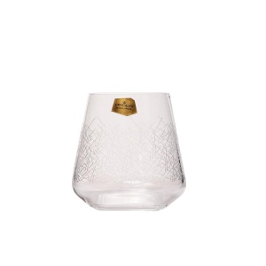 SANDRA FROZEN Set 6 pahare sticla cristalina Bohemia whisky 290 ml - Img 2