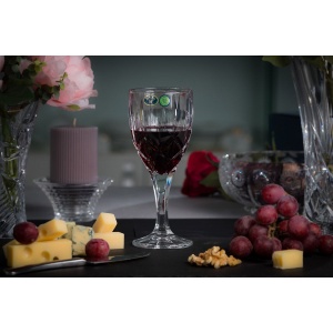SHEFFIELD Set 6 pahare cristal Bohemia vin rosu 240 ml - Img 1