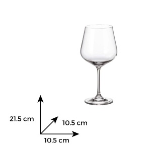 STRIX Set 6 pahare sticla cristalina Bohemia vin rosu 600 ml - Img 5