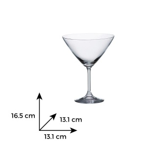SYLVIA Set 6 pahare sticla cristalina Bohemia martini 280 ml - Img 3